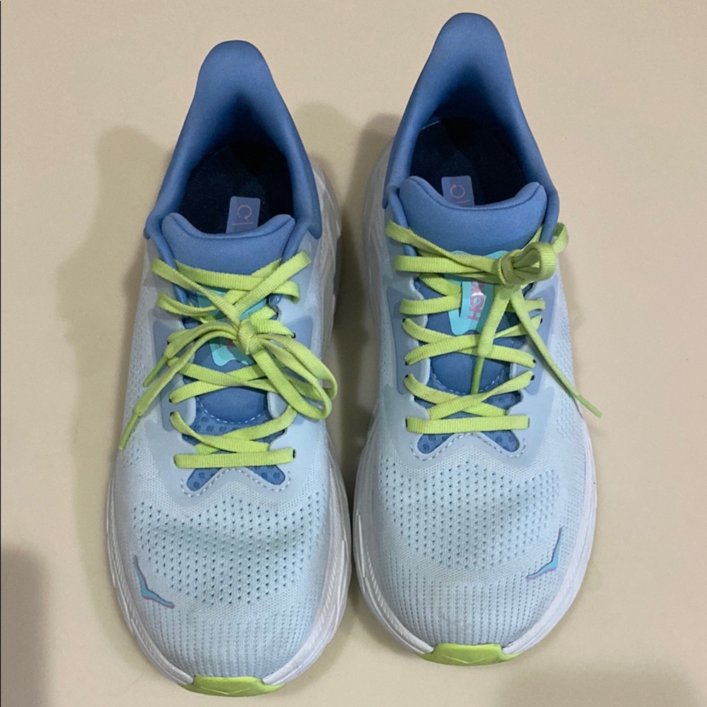 Hoka women’s Blue and Green Running Shoes